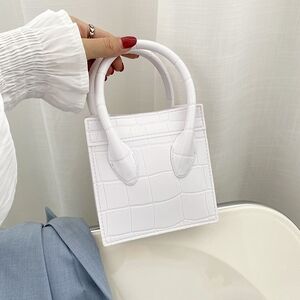 Sophisticated White Mini Bags with Structured Design